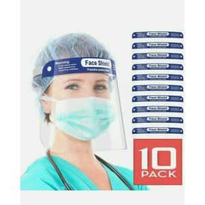10-PACK FACE SHIELD REUSABLE PROTECTION MASK COVER